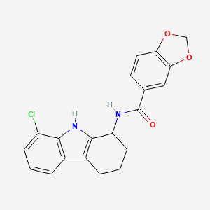 N-(8-chloro-2,3,4,9-tetrahydro-1H-carbazol-1-yl)-1,3-benzodioxole-5-carboxamide