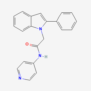 2-(2-phenyl-1H-indol-1-yl)-N-(pyridin-4-yl)acetamide