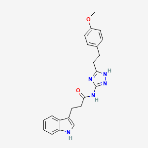 3-(1H-indol-3-yl)-N-{5-[2-(4-methoxyphenyl)ethyl]-1H-1,2,4-triazol-3-yl}propanamide