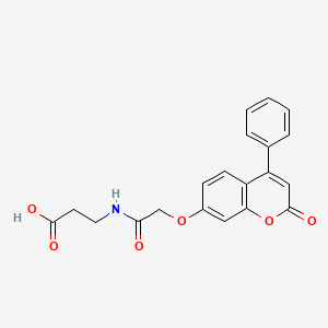 3-(2-((2-oxo-4-phenyl-2H-chromen-7-yl)oxy)acetamido)propanoic acid