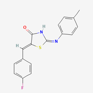 molecular formula C17H13FN2OS B12165730 (5Z)-5-(4-fluorobenzylidene)-2-[(4-methylphenyl)amino]-1,3-thiazol-4(5H)-one 