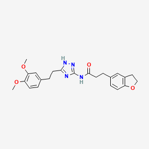 3-(2,3-dihydro-1-benzofuran-5-yl)-N-{3-[2-(3,4-dimethoxyphenyl)ethyl]-1H-1,2,4-triazol-5-yl}propanamide