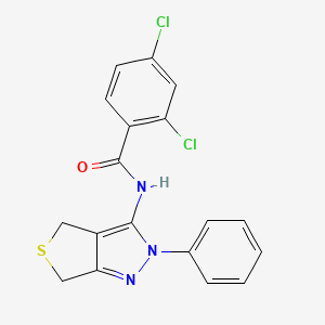 2,4-dichloro-N-(2-phenyl-4,6-dihydro-2H-thieno[3,4-c]pyrazol-3-yl)benzamide