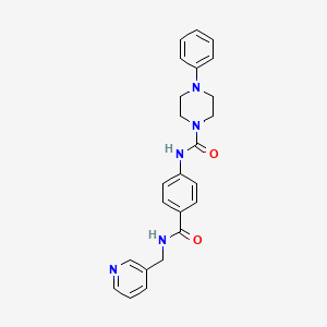 4-phenyl-N-{4-[(pyridin-3-ylmethyl)carbamoyl]phenyl}piperazine-1-carboxamide