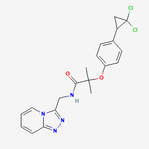 2-[4-(2,2-dichlorocyclopropyl)phenoxy]-2-methyl-N-([1,2,4]triazolo[4,3-a]pyridin-3-ylmethyl)propanamide