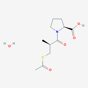 molecular formula C11H16NO4S- B121658 S-Acetylcaptopril CAS No. 64838-55-7