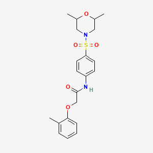 N-{4-[(2,6-dimethylmorpholin-4-yl)sulfonyl]phenyl}-2-(2-methylphenoxy)acetamide