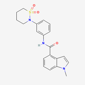 N-[3-(1,1-dioxido-1,2-thiazinan-2-yl)phenyl]-1-methyl-1H-indole-4-carboxamide