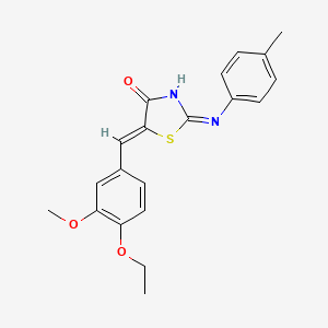 (5Z)-5-(4-ethoxy-3-methoxybenzylidene)-2-[(4-methylphenyl)amino]-1,3-thiazol-4(5H)-one