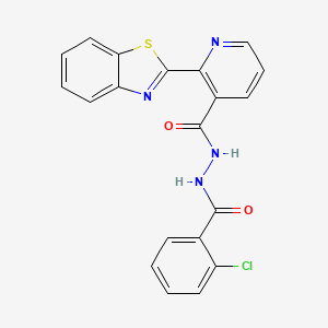 2-(1,3-benzothiazol-2-yl)-N'-[(2-chlorophenyl)carbonyl]pyridine-3-carbohydrazide