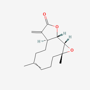 molecular formula C15H20O3 B1216589 (-)-Parthenolide 