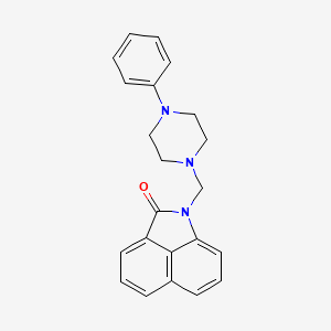 molecular formula C22H21N3O B12165924 1-[(4-phenylpiperazin-1-yl)methyl]benzo[cd]indol-2(1H)-one 