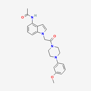 molecular formula C23H26N4O3 B12165972 N-(1-{2-[4-(3-methoxyphenyl)piperazino]-2-oxoethyl}-1H-indol-4-yl)acetamide 