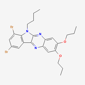 2,4-Dibromo-5-butyl-8,9-dipropoxyindolo[2,3-b]quinoxaline