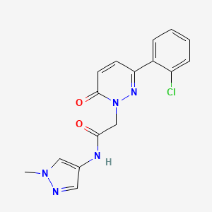 molecular formula C16H14ClN5O2 B12166022 2-[3-(2-chlorophenyl)-6-oxopyridazin-1(6H)-yl]-N-(1-methyl-1H-pyrazol-4-yl)acetamide 