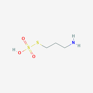 molecular formula C3H9NO3S2 B1216605 Aminopropyl thiosulfuric acid CAS No. 13286-24-3