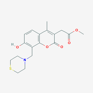 methyl [7-hydroxy-4-methyl-2-oxo-8-(thiomorpholin-4-ylmethyl)-2H-chromen-3-yl]acetate