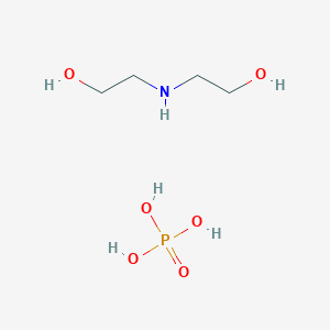 molecular formula C4H14NO6P B1216610 Ethanol, 2,2'-iminobis-, phosphate (salt) CAS No. 29870-32-4