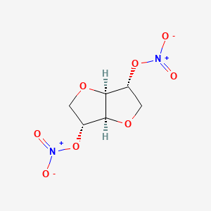 molecular formula C6H8N2O8 B1216611 Iditol, 1,4:3,6-dianhydro-, dinitrate CAS No. 38777-20-7