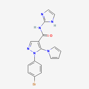 1-(4-bromophenyl)-N-(1H-imidazol-2-yl)-5-(1H-pyrrol-1-yl)-1H-pyrazole-4-carboxamide