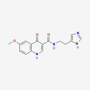 4-hydroxy-N-[2-(1H-imidazol-4-yl)ethyl]-6-methoxyquinoline-3-carboxamide