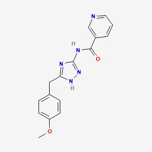 N-[3-(4-methoxybenzyl)-1H-1,2,4-triazol-5-yl]pyridine-3-carboxamide