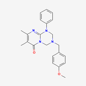 3-(4-methoxybenzyl)-7,8-dimethyl-1-phenyl-1,2,3,4-tetrahydro-6H-pyrimido[1,2-a][1,3,5]triazin-6-one