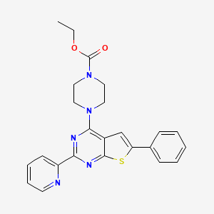 Ethyl 4-[6-phenyl-2-(pyridin-2-yl)thieno[2,3-d]pyrimidin-4-yl]piperazine-1-carboxylate