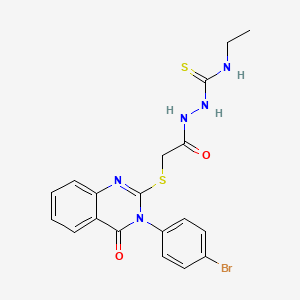 2-({[3-(4-bromophenyl)-4-oxo-3,4-dihydroquinazolin-2-yl]sulfanyl}acetyl)-N-ethylhydrazinecarbothioamide