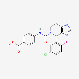 molecular formula C21H18ClFN4O3 B12166314 methyl 4-({[4-(5-chloro-2-fluorophenyl)-1,4,6,7-tetrahydro-5H-imidazo[4,5-c]pyridin-5-yl]carbonyl}amino)benzoate 