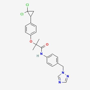 2-[4-(2,2-dichlorocyclopropyl)phenoxy]-2-methyl-N-[4-(1H-1,2,4-triazol-1-ylmethyl)phenyl]propanamide