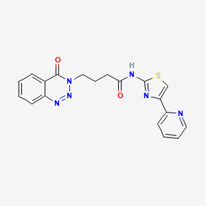 4-(4-oxo-1,2,3-benzotriazin-3(4H)-yl)-N-[(2Z)-4-(pyridin-2-yl)-1,3-thiazol-2(3H)-ylidene]butanamide