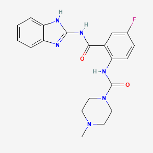 N-[2-(1H-benzimidazol-2-ylcarbamoyl)-4-fluorophenyl]-4-methylpiperazine-1-carboxamide