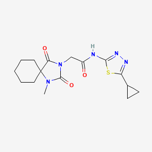 N-(5-cyclopropyl-1,3,4-thiadiazol-2-yl)-2-(1-methyl-2,4-dioxo-1,3-diazaspiro[4.5]dec-3-yl)acetamide