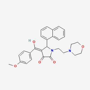 3-hydroxy-4-[(4-methoxyphenyl)carbonyl]-1-[2-(morpholin-4-yl)ethyl]-5-(naphthalen-1-yl)-1,5-dihydro-2H-pyrrol-2-one