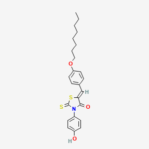 (5Z)-3-(4-hydroxyphenyl)-5-[4-(octyloxy)benzylidene]-2-thioxo-1,3-thiazolidin-4-one