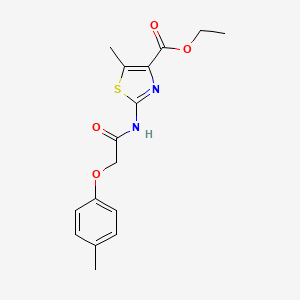 molecular formula C16H18N2O4S B12166546 Ethyl 5-methyl-2-{[(4-methylphenoxy)acetyl]amino}-1,3-thiazole-4-carboxylate 