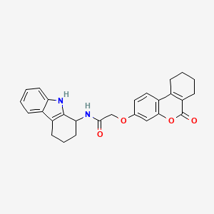 2-[(6-oxo-7,8,9,10-tetrahydro-6H-benzo[c]chromen-3-yl)oxy]-N-(2,3,4,9-tetrahydro-1H-carbazol-1-yl)acetamide