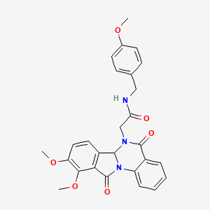 2-(9,10-dimethoxy-5,11-dioxo-6a,11-dihydroisoindolo[2,1-a]quinazolin-6(5H)-yl)-N-(4-methoxybenzyl)acetamide