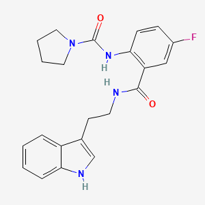 N-(4-fluoro-2-{[2-(1H-indol-3-yl)ethyl]carbamoyl}phenyl)pyrrolidine-1-carboxamide