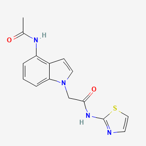 2-(4-acetamido-1H-indol-1-yl)-N-(thiazol-2-yl)acetamide