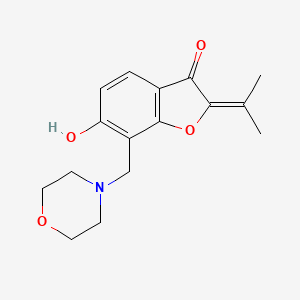 6-hydroxy-7-(morpholin-4-ylmethyl)-2-(propan-2-ylidene)-1-benzofuran-3(2H)-one