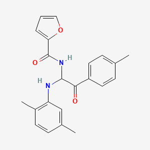 molecular formula C22H22N2O3 B12166737 N-{1-[(2,5-dimethylphenyl)amino]-2-(4-methylphenyl)-2-oxoethyl}furan-2-carboxamide 