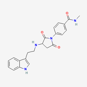 molecular formula C22H22N4O3 B12166757 4-(3-{[2-(1H-indol-3-yl)ethyl]amino}-2,5-dioxo-1-pyrrolidinyl)-N-methylbenzamide 