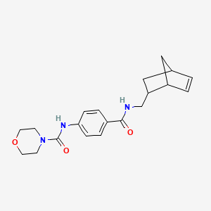 molecular formula C20H25N3O3 B12166767 N-{4-[(bicyclo[2.2.1]hept-5-en-2-ylmethyl)carbamoyl]phenyl}morpholine-4-carboxamide 