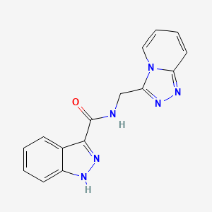 molecular formula C15H12N6O B12166770 N-({[1,2,4]triazolo[4,3-a]pyridin-3-yl}methyl)-1H-indazole-3-carboxamide 