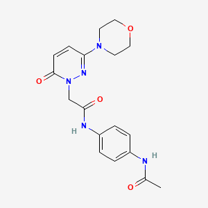 molecular formula C18H21N5O4 B12166771 N-[4-(acetylamino)phenyl]-2-[3-(morpholin-4-yl)-6-oxopyridazin-1(6H)-yl]acetamide 