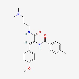 molecular formula C23H29N3O3 B12166781 (2Z)-N-[3-(dimethylamino)propyl]-3-(4-methoxyphenyl)-2-[(4-methylphenyl)carbon ylamino]prop-2-enamide 