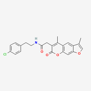 N-[2-(4-chlorophenyl)ethyl]-2-(3,5-dimethyl-7-oxo-7H-furo[3,2-g]chromen-6-yl)acetamide