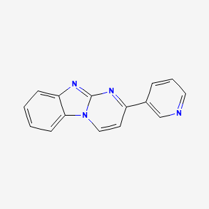 molecular formula C15H10N4 B12166841 2-(Pyridin-3-yl)pyrimido[1,2-a]benzimidazole 